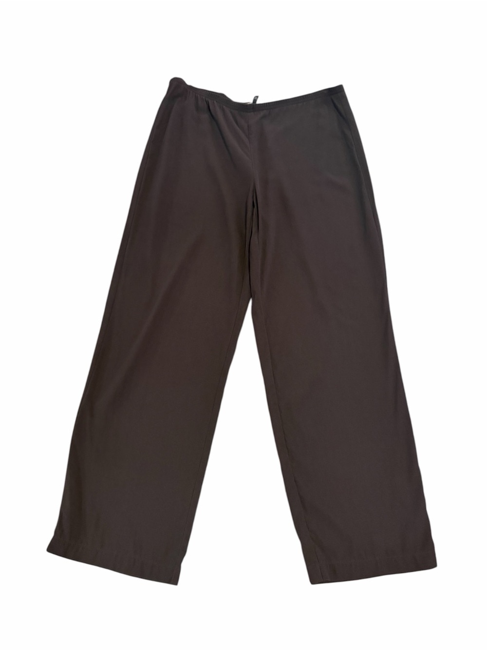 Eileen Fisher 100% Silk Pull On Pants Brown